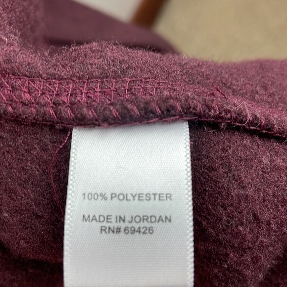 G.H. Bass & Co Tunic Jacket SZ S Maroon/Black Warm Drawstrings Inside For Fit - Picture 10 of 12